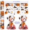 AnapoliZ Halloween Cellophane Wrap Roll | 100 Ft Long X 16 in. Wide | 2.3 Mil Thick, Crystal Clear with Halloween Designs| Gifts, Baskets, Treats Cello Wrapping Paper | Pumpkin, Witches Cello Roll view 2