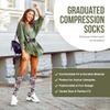 Celeste Stein Therapeutic Graduated Women Compression Socks, Denim Vintage Santa, Diabetic Socks For Womens & Nurses Travel, For Swelling & Improve Circulation In Legs, For 15-20 mmHg Regular Calf view 3
