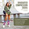 Celeste Stein Therapeutic Graduated Women Compression Socks, Dereka Plum Floral, Diabetic Socks For Womens & Nurses Travel, For Swelling & Improve Circulation In Legs, For 8-15 mmHg Regular Calf view 3