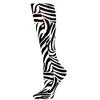 Celeste Stein Therapeutic Graduated Compression Socks, Animal Flow Zebra, 8-15 mmHg Queen Plus Calf view 1