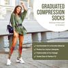 Celeste Stein Therapeutic Graduated Women Compression Socks, Marla, Diabetic Socks For Womens & Nurses Travel, For Swelling & Improve Circulation In Legs, For 20-30 mmHg Regular Calf view 3