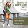Celeste Stein Therapeutic Graduated Compression Socks, Gray, 20-30 mmHg Regular Calf view 3