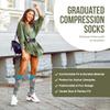 Celeste Stein Therapeutic Graduated Compression Socks, Teal Paisley Dance, 8-15 mmHg Queen Plus Calf view 2