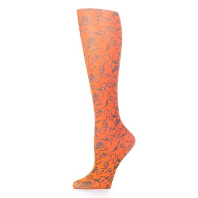 Celeste Stein Therapeutic Graduated Women Compression Socks, Halloween Pumpkins, Diabetic Socks For Womens & Nurses Travel, For Swelling & Improve Circulation In Legs, For 15-20 mmHg Queen wide calf