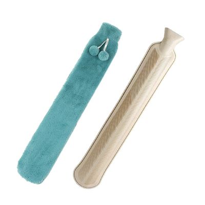 BcofoA Hot Water BottleLong hot Water Bottle withPure Natural RubberSuper Soft FabricReusable Warm or Ice Packs for Injuries72cm (Color : Green)