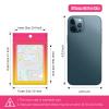 100 Holographic Gradient Mylar Bags with Clear Window, Resealable Zip Pouch, Packaging Party Sample Bags (Hot Pink&Orange, 3.5x4.7 Inch) view 2