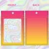 100 Holographic Gradient Mylar Bags with Clear Window, Resealable Zip Pouch, Packaging Party Sample Bags (Hot Pink&Orange, 3.5x4.7 Inch) view 4
