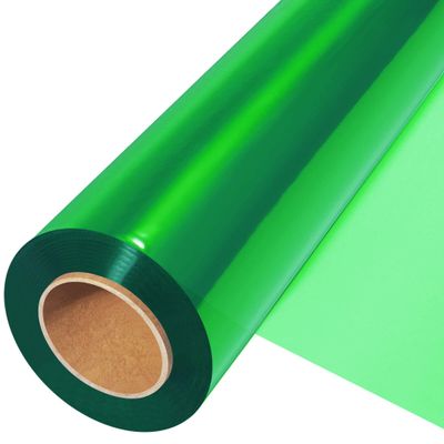 JOYIT Green Cellophane Wrap Roll (200 Ft. Long X 17.5 in. Wide) - 2.5 Mil Thick Transparent Green Cellophane Wrapping Paper, Colored Cellophane Wrap for Gift Flower Basket Decoration