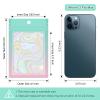 100 Holographic Gradient Mylar Bags with Clear Window, Resealable Zip Pouch, Packaging Party Sample Bags (Green&Pink, 4.1x5.9 Inch) view 2