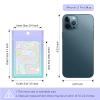 100 Holographic Gradient Mylar Bags with Clear Window, Resealable Zip Pouch, Packaging Party Sample Bags (Purple&Light Blue, 3.5x4.7 Inch) view 2