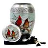 hlc Beautiful Cardinal Couple Bird Cremation Large Urn for Human Ashes - Handcrafted - Affordable Urn for Ashes (Adult (200 lbs), Urn), 10.5'' H x 6'' W x 6'' L (CFDS0012266) view 2
