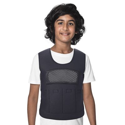 Weighted Vest for Kids(Ages 10+, Large) Fully Adjustable Sensory Compression Vest for Children with Autism, ADHD, SPD - Includes 3lb Removable Weights Black