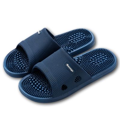 HQSLPS Massage Slippers Acupressure Foot Open Toe Reflexology Sandals Relief Neuropathy Arthritis Plantar Foot Pain Plantar Fasciitis Slippers Women Men Indoor Non-Slip for Bath Shower, Blue, 9-9.5