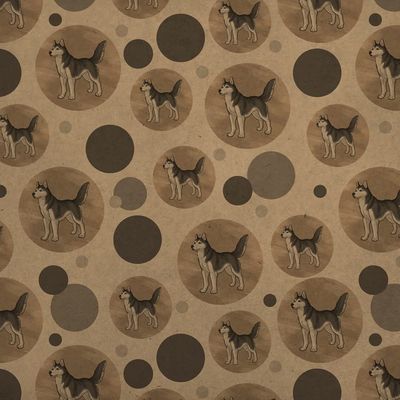 Siberian Husky Pet Dog Premium Kraft Gift Wrap Wrapping Paper Roll
