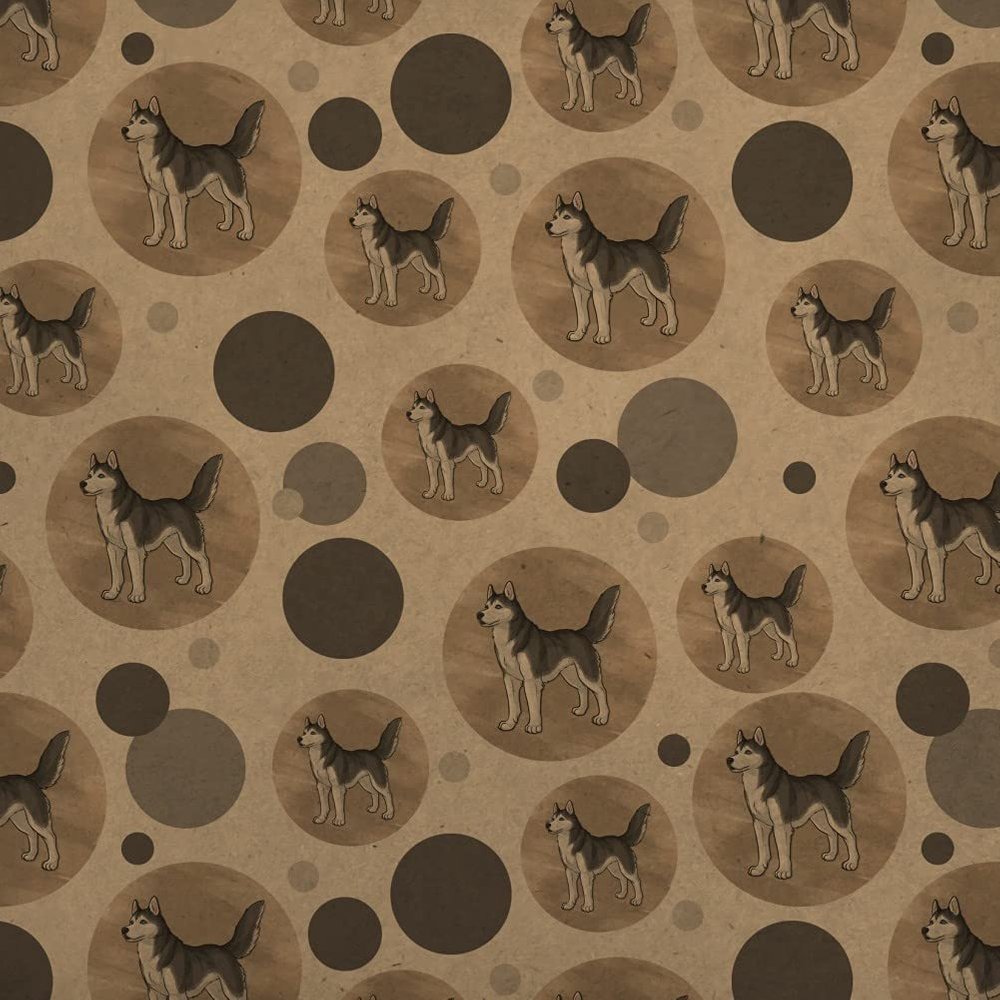 Siberian Husky Pet Dog Premium Kraft Gift Wrap Wrapping Paper Roll