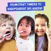 Jack N' Jill Kids Plastic Free Bio Toothbrush, Zero Waste Nylon Bristles Which are Soft on The Gums, Ergonomic Handles for Little Hands, Suitable from First Tooth Elephant view 3