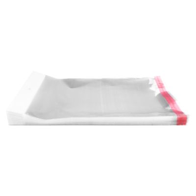 UOFFICE Clear Resealable Cellophane Bags 3.1" x 5.9" with Hanging Header