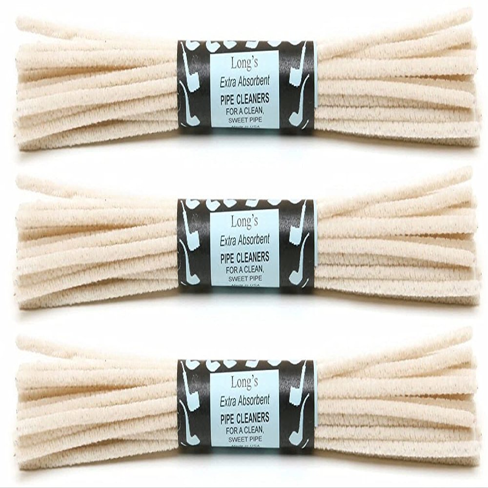 3 Packs of 32 BJ Long 12" Extra Absorbent Churchwarden Pipe Cleaners - 7602-3Q