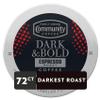 Community Coffee Dark & Bold Espresso Roast Coffee Pods, 72 count, Extra Dark Roast Compatible with Keurig 2.0 K-Cup Brewers, 12 Count (Pack of 6) view 2