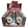 Boston America Friday The 13th Jason Mask Candy Tin, Sour Cherry Candy Cleavers - 12 Count Display Box view 1