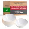 6 oz Disposable Bowls  White with Gold Rim (120 Pieces)  High-End Disposable Soup Bowls, Fancy Plastic Dessert Set; Coordinates with White & Gold Plastic Plates | Smarty Had A Party view 1