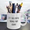Novelty coffee mug for vegetarian vegan - It's the lentil things that count - perfect for coworker, friend, sister, brother, mom, dad gift (15 oz) view 3