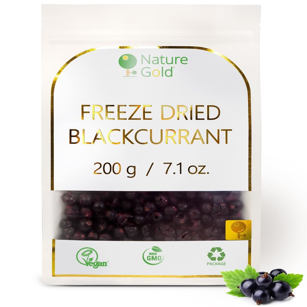 BLACKCURRANT Freeze Dried Whole | 200g - 7.1oz | 100% Natural & Vegan | No-GMO | Without Sugar and Any Additions ~*~