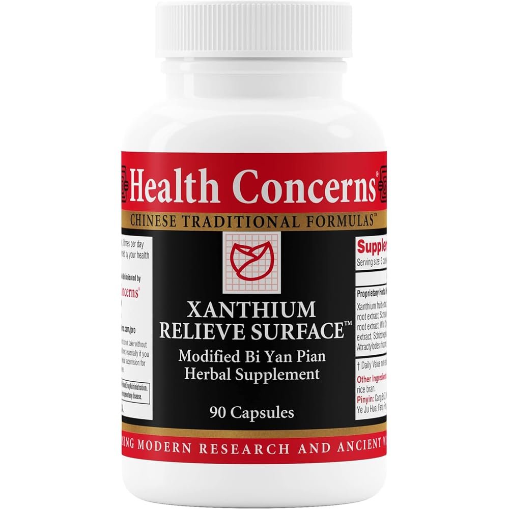 Health Concerns Xanthium Relieve Surface - Immune Support Supplement - Phlegm, Sinus Allergy, Nasal Congestion & Skin Rash Support - Traditional Chinese Formula - 90 Capsules