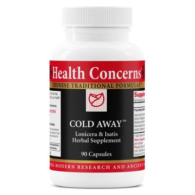 Health Concerns Cold Away - Immune Support & Defense - Vitamin Supplement for Flu Relief & Colds - Immunity System Booster - Licorice Root, Dong Quai, Chinese Skullcap & Andrographis - 90 Capsules