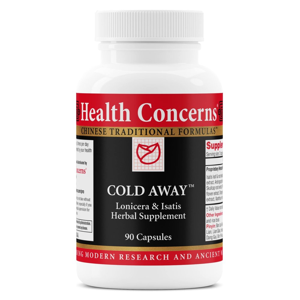 Health Concerns Cold Away - Immune Support & Defense - Vitamin Supplement for Flu Relief & Colds - Immunity System Booster - Licorice Root, Dong Quai, Chinese Skullcap & Andrographis - 90 Capsules
