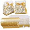 10pcs Gold Silver Paper Candy Box Wedding Gift Packaging Boxes Party Favors for Baby Shower Birthday view 1