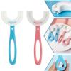 Anshka 360 Baby U-Shaped Toothbrush, Kids U-Shaped Toothbrush, Portable Toothbrush Oral Cleaning Tools, Care for Your Kids Oral Health (Blue+pink 6-13t) view 1