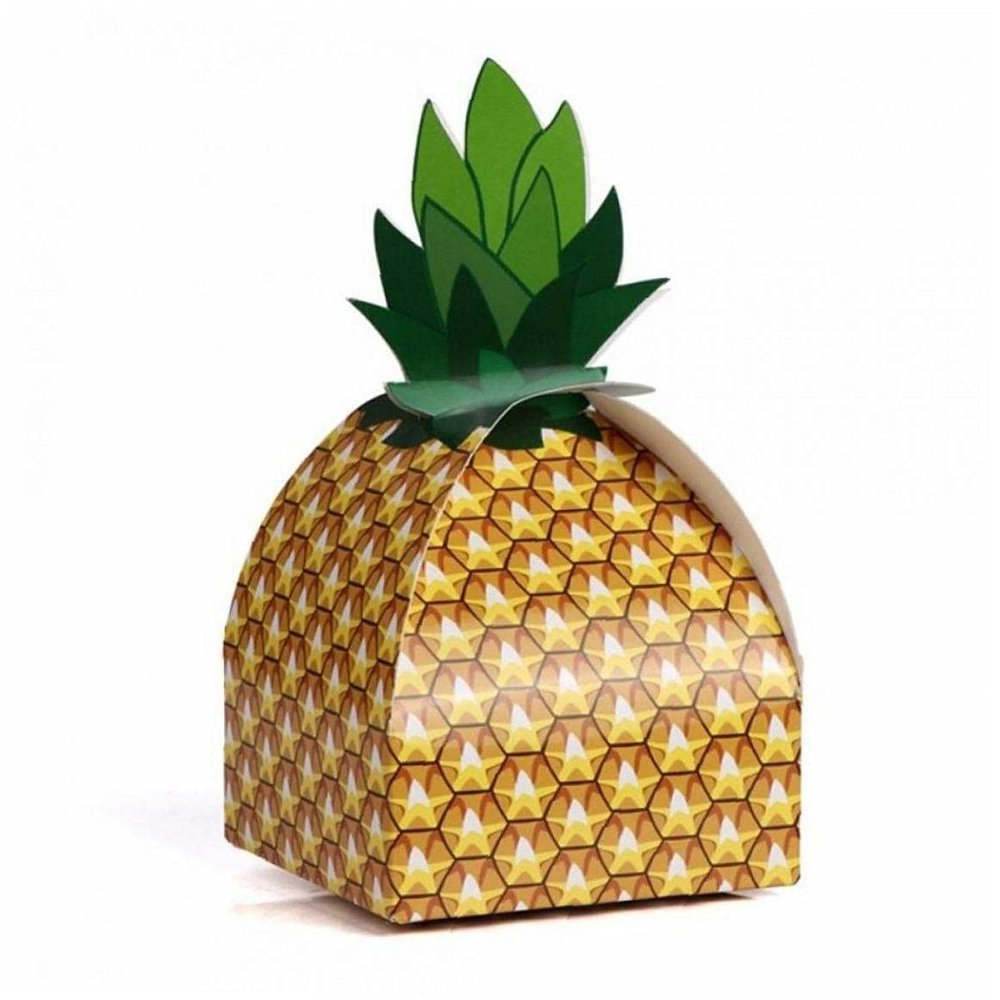 50pcs/Pack Paper Pineapple Gift Bag Wedding Favors Gift Candy Boxes Beach Party Box Kids Birthday Supplies