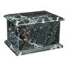 Onyx Adult Cremation Casket Funeral Ashes urn Unique Stone Memorial Casket (Black Onyx, Calla Lily) view 1