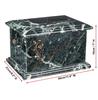 Onyx Adult Cremation Casket Funeral Ashes urn Unique Stone Memorial Casket (Black Onyx, Calla Lily) view 2