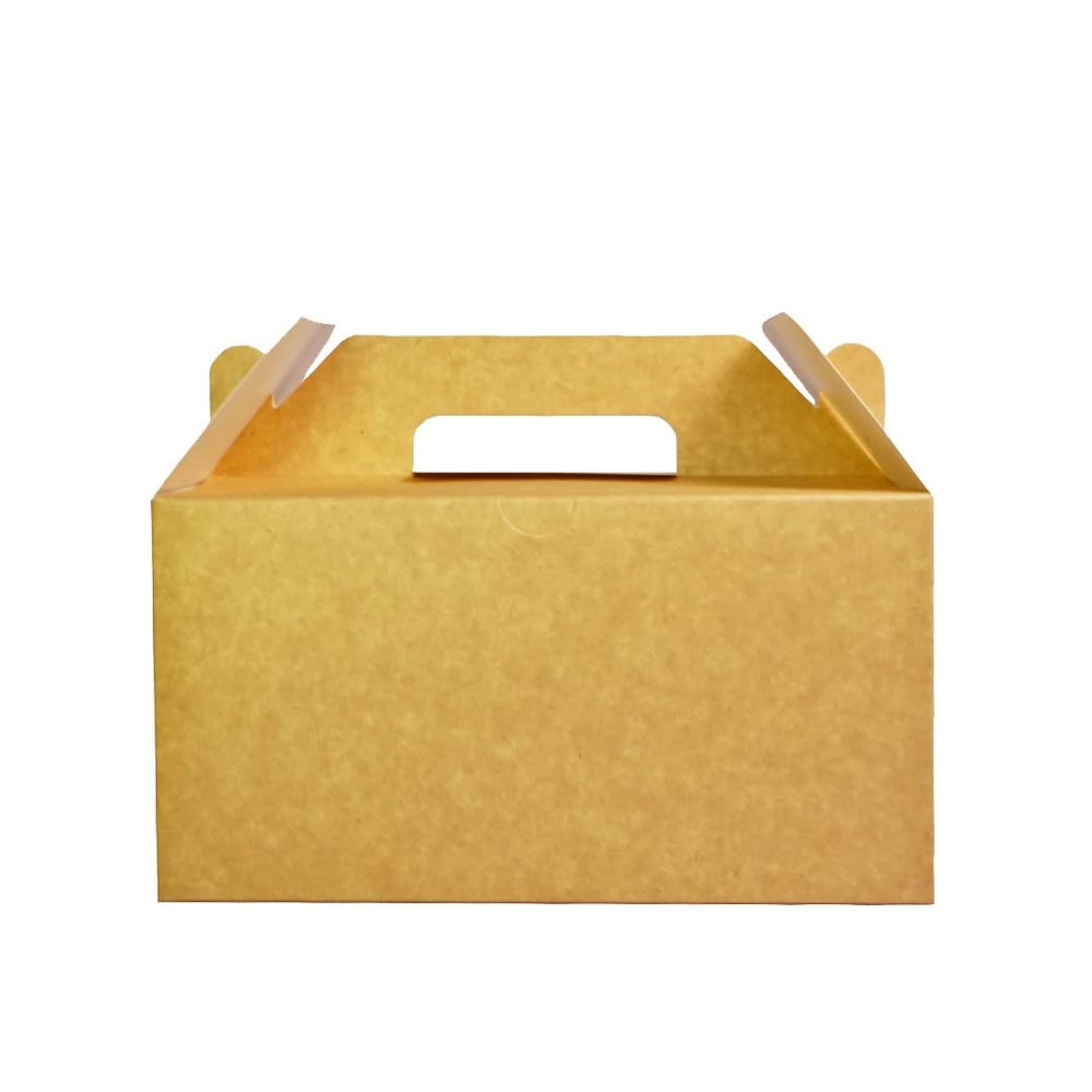 PandaPandaPPS 50 Pack Brown Gable Boxes (8.25"5"4") for Foods, Gifts and Party Favors, Treat Boxes Candy Cookie Snack Goodie Gift Boxes for Birthday, Wedding, Baby Shower