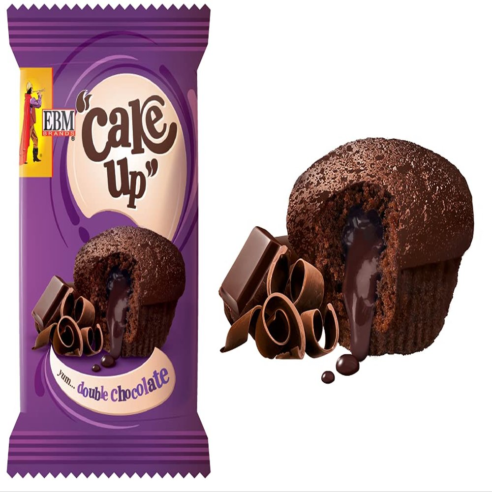 EBM Cake Up Center Filled Cupcakes Snack Treats (12 Cupcakes) (Double Chocolate)