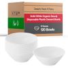 Disposable Plastic Plates with Rim Design, Organic Round Dinnerware Bulk Order for Wedding, Birthday & All Occasions (White, 6 oz Dessert Bowls (120 Bowls)) view 1