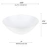 Disposable Plastic Plates with Rim Design, Organic Round Dinnerware Bulk Order for Wedding, Birthday & All Occasions (White, 6 oz Dessert Bowls (120 Bowls)) view 2