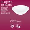 Disposable Plastic Plates with Rim Design, Organic Round Dinnerware Bulk Order for Wedding, Birthday & All Occasions (White, 6 oz Dessert Bowls (120 Bowls)) view 3
