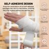6 Pack, Self Adherent Cohesive Tape - 2 x 5 Yards, Self Adhesive Bandage Rolls & Sports Athletic Wrap for Ankle, Wrist, Knee Sprains and Swelling, Vet Wraps in White Color view 4