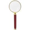 10X Handheld Magnifying Glass, Reading Magnifier Loupe Glasses 10X with Wooden Handle, Reading Illuminated Lighted Magnifier for Book and Newspaper Reading Inspection Jewelry view 1