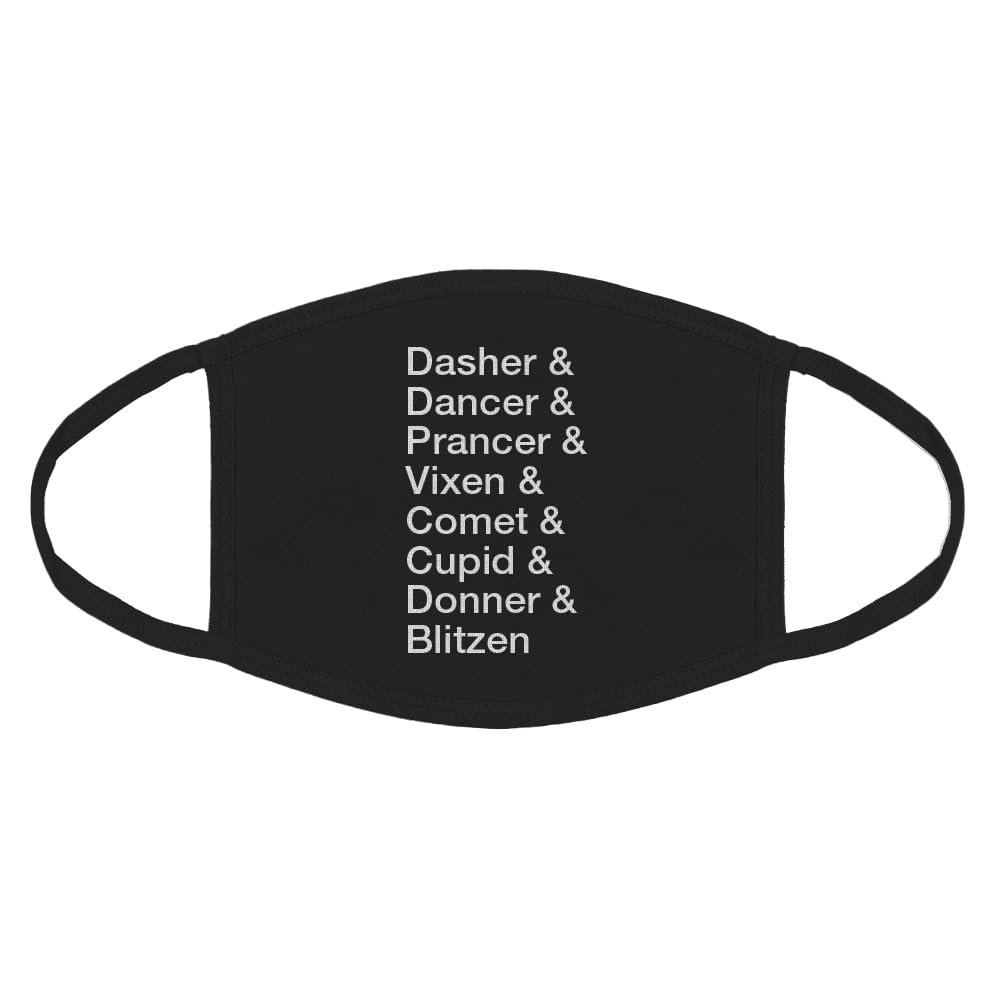 Indica Plateau Reindeer Names Cotton Face Mask