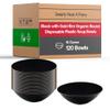 Smarty Had A Party 120 Disposable Plastic Plates with Rim Design, 16 oz Black and Gold Soup Bowls, Round Dinnerware for Weddings, Birthdays, and All Occasions view 1