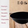 Smarty Had A Party 120 Disposable Plastic Plates with Rim Design, 16 oz Black and Gold Soup Bowls, Round Dinnerware for Weddings, Birthdays, and All Occasions view 2