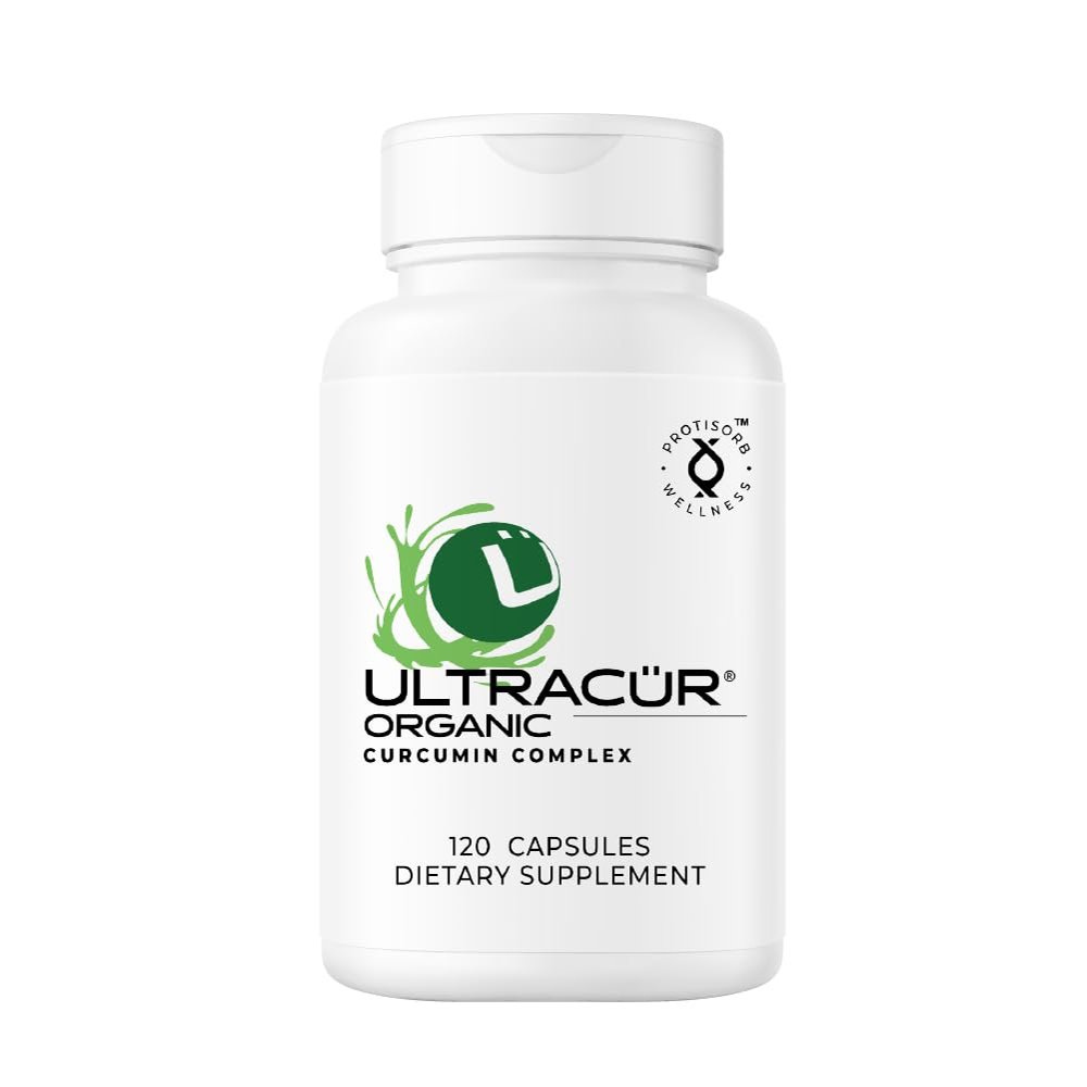 UltraCur Organic USDA Certified Turmeric Capsules - The Curcumin You Can Feel! - Turmeric Curcumin Supplement for Optimal Health and Joint Support (120 Count) - Organic Turmeric Supplement Capsules