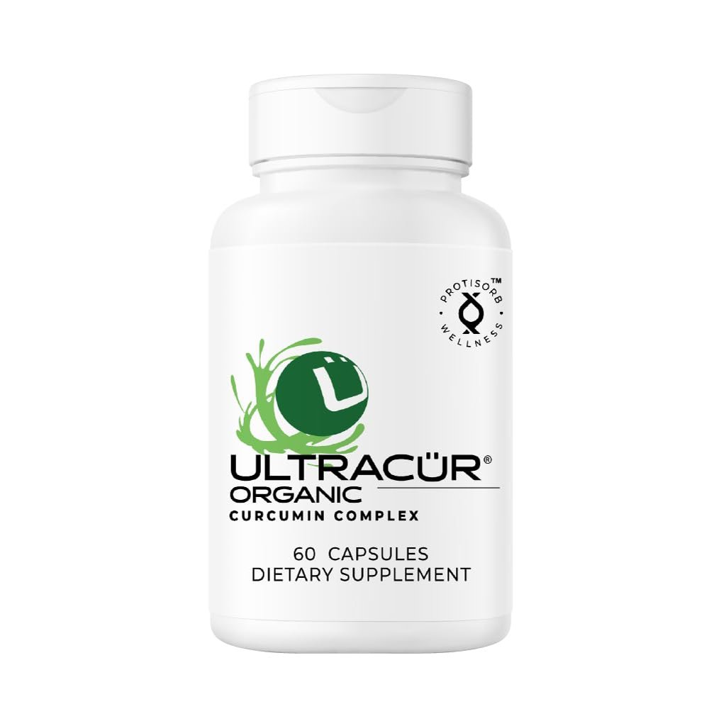 UltraCur Organic USDA Certified - LPS Turmeric Curcumin - The Curcumin You Can Feel! US Patented Technology - 70% of People Feel a Significant Difference in A Week, 50% in 24 Hours! (60 Count)