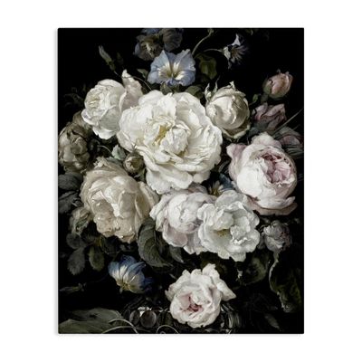 Stupell Industries 'Classical Roses and Globeflower Arrangement Vintage Faded Tones', Canvas Art, 30 x 40 Inches, Easy to Hang and Sturdy, Made in USA, by Angela McQueen