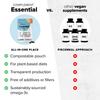 Complement Essential Vegan Multivitamin for Men & Women (60 Servings, 180 Capsules) with Omega-3 DHA & EPA, B12, Vitamin D3 & K2, Zinc, Selenium, Magnesium, Iodine - Supports Immunity & Overall Health view 3