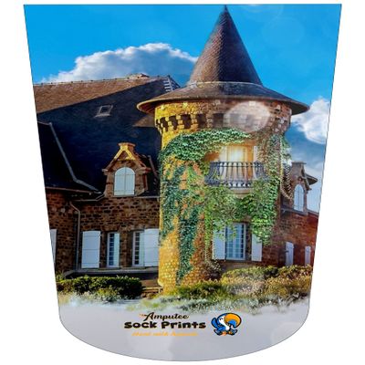 Amputee Sock"Castle Tower Fantasy V1",Residual Wound Sock, 3PLY